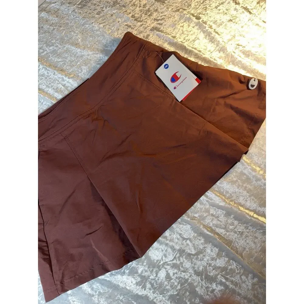 Champion Brown Athletic Skort Womens 10 NWT Stretch Moisture Wicking‎ Pockets